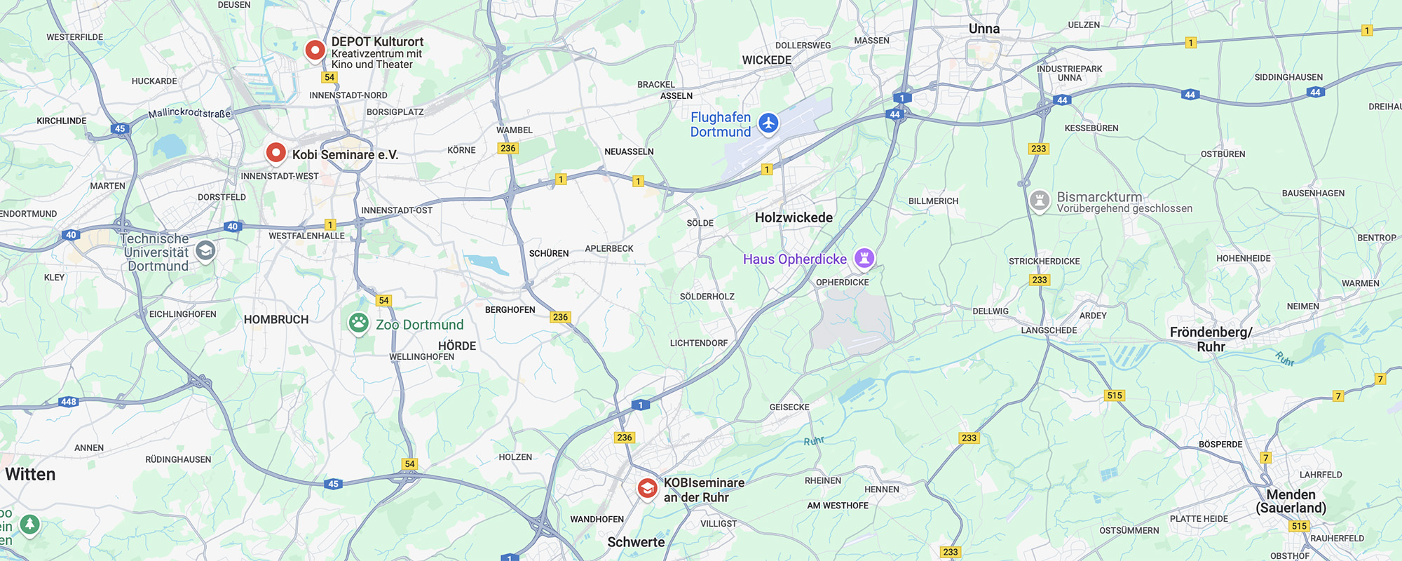 Straßenkarte Stadtumgebung Dortmund Layout Bild
